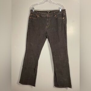 Polo Jeans Ralph Lauren Women’s Gray Bootcut Corduroy Pants Size 14 x 32 Vintage